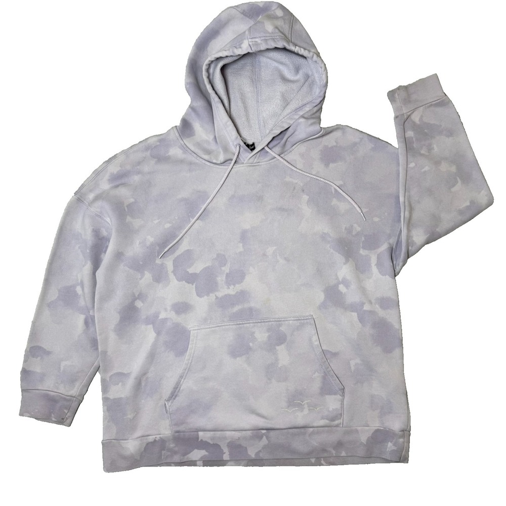 Lazy Pants Purple Tie Dye Hoodie Womens‎ Large Pullover Fleece Sweatshirt